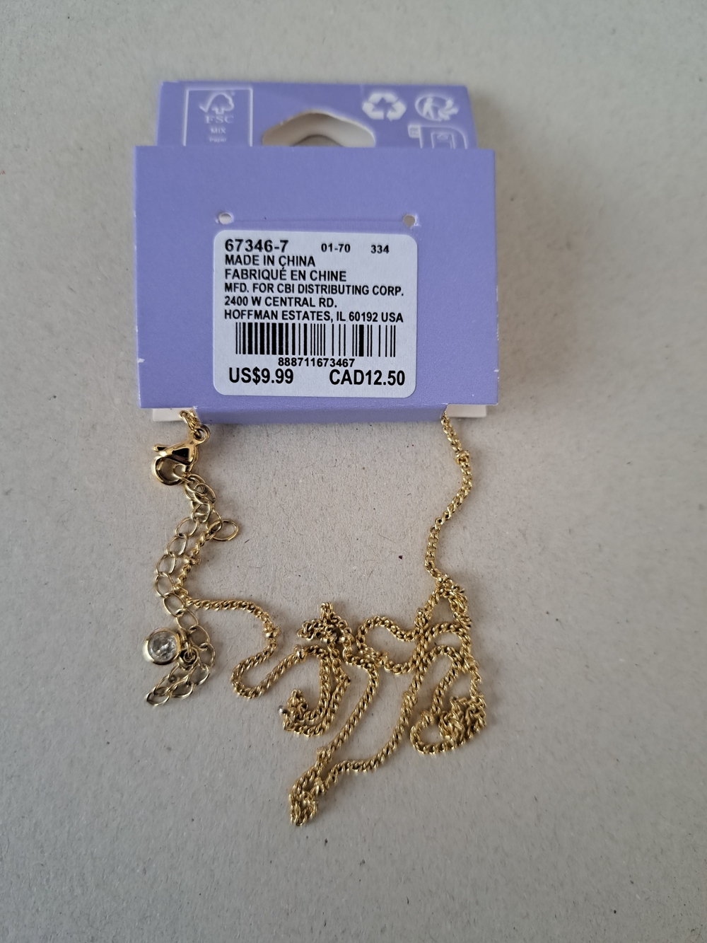 Claire's Gold Station Beaded Necklace - Picture 3 of 3
